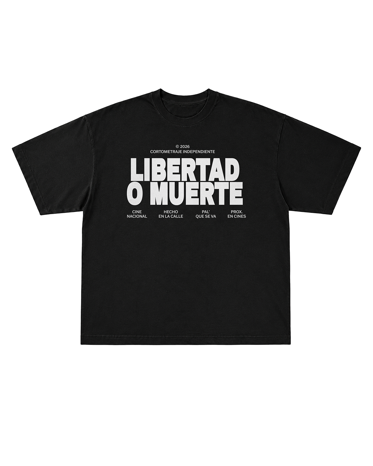 LIBERTAD O MUERTE REMERA NEGRA