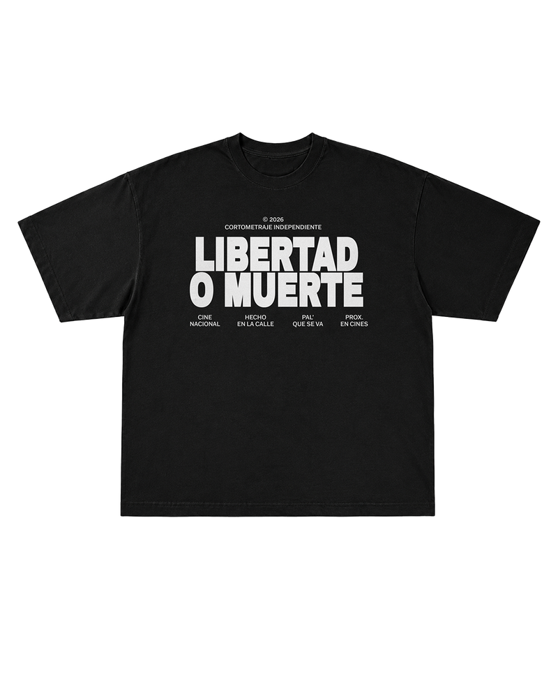LIBERTAD O MUERTE REMERA NEGRA